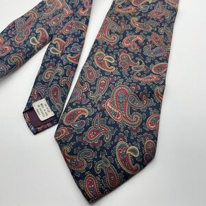 Benchmark Mens 100 Percent Silk Paisley Necktie Made in USA